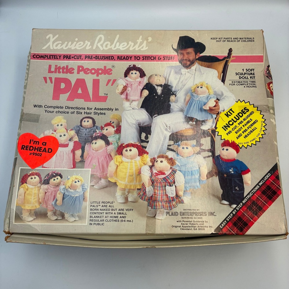 Xavier Roberts Little People PAL Soft Sculpture Doll Kit Redhead 9502 Vintage